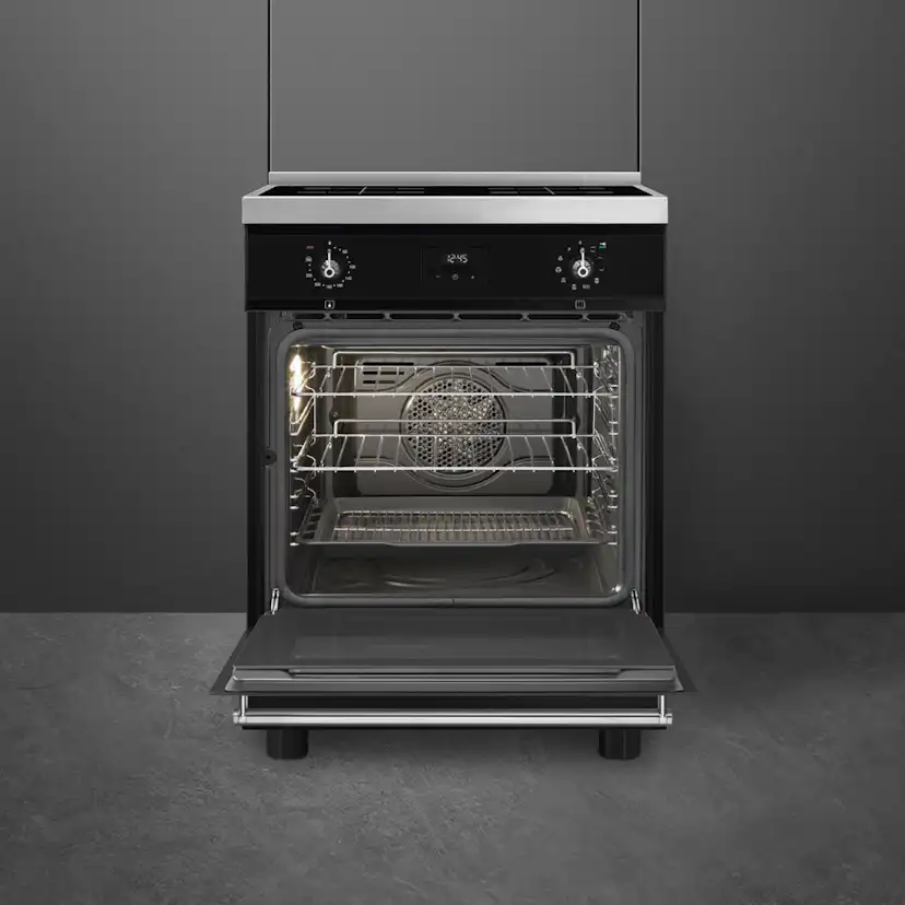Induktionsspis Smeg C6IPBLT2 Svart Rostfritt Stål