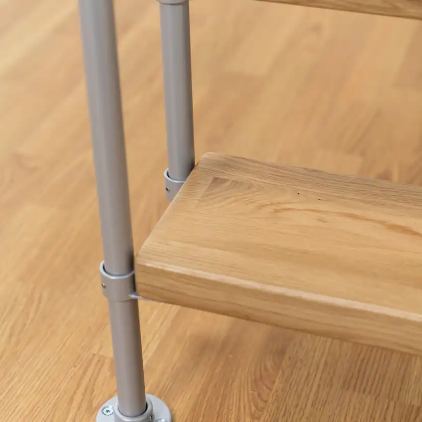 DUBLIN ek steg rak pearl grey CLASSIC II räcke 11T 61cm Grå, LxB: 1750x610 mm