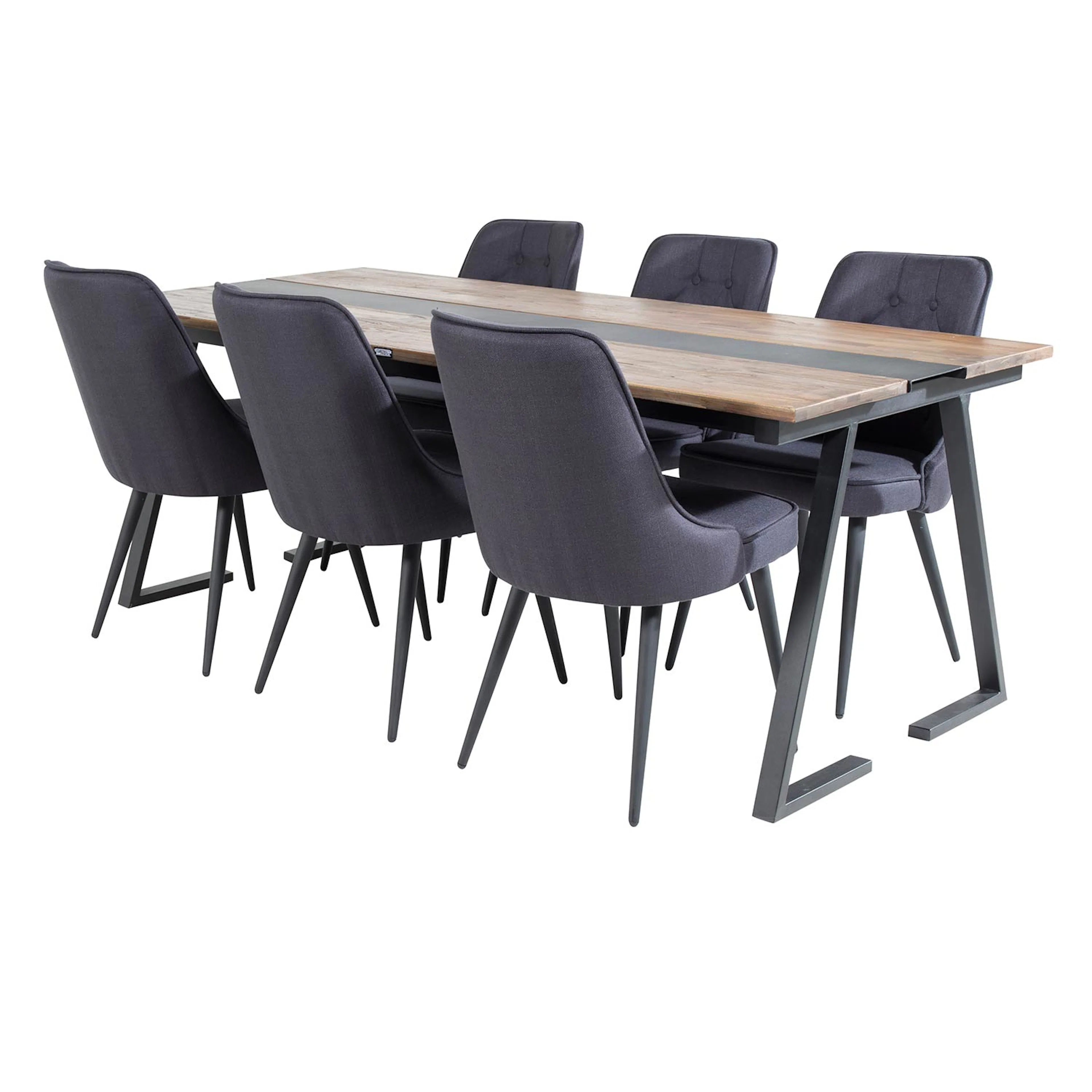 Matgrupp Venture Home Jane med 6 Vera Stolar Polyestertyg