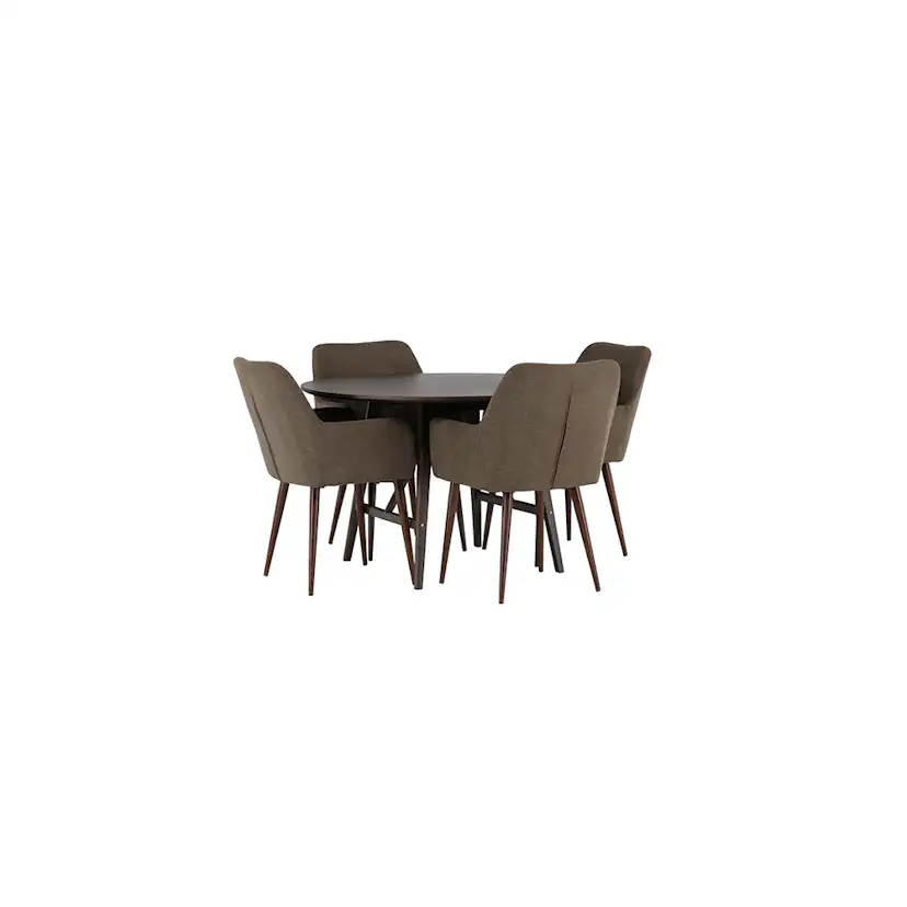 Matgrupp Venture Home Kaseidon Ø100 cm med 4 st Tomorrow stolar