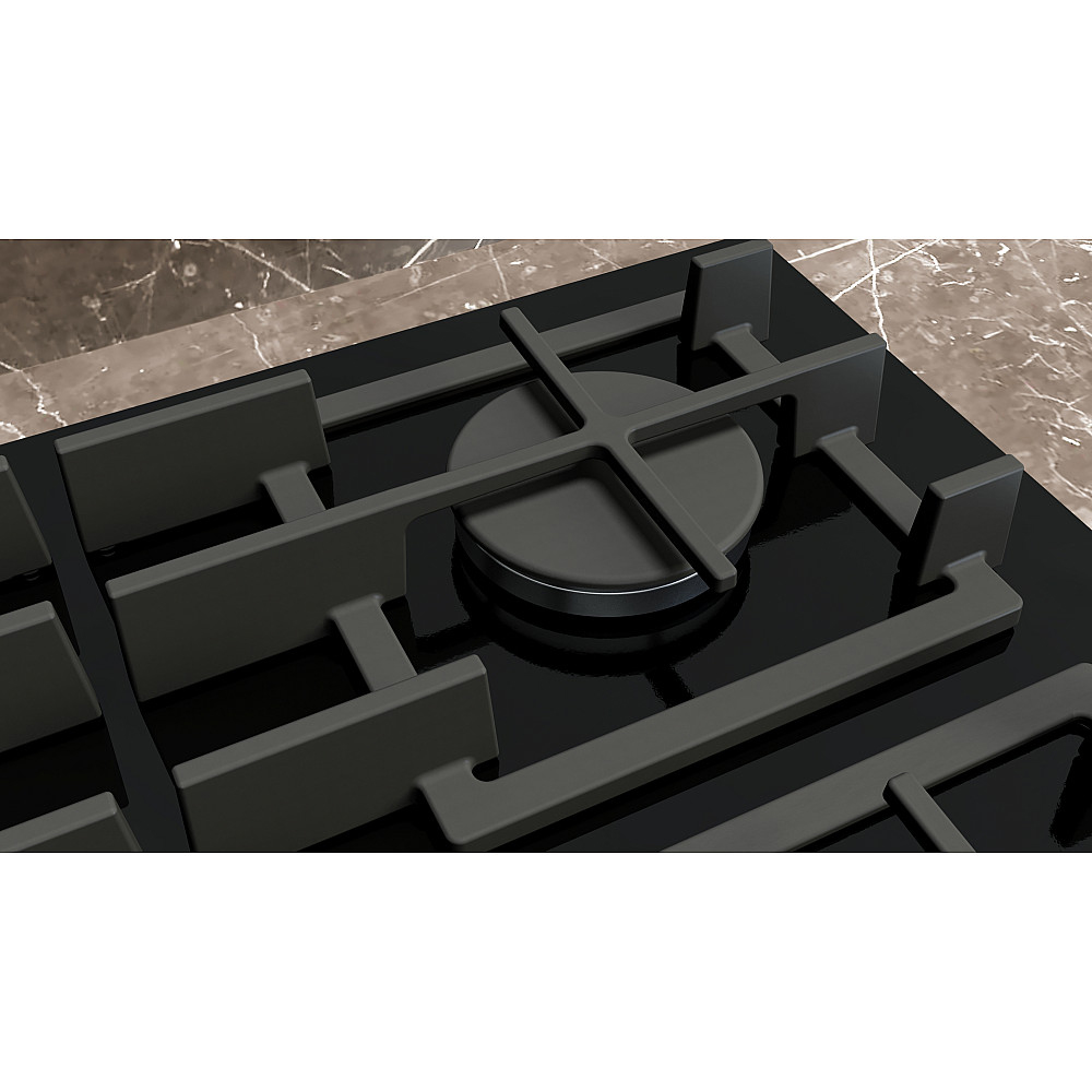 Gashäll Siemens iQ700 med stepFlame Svart 90cm med Smart Uppkoppling