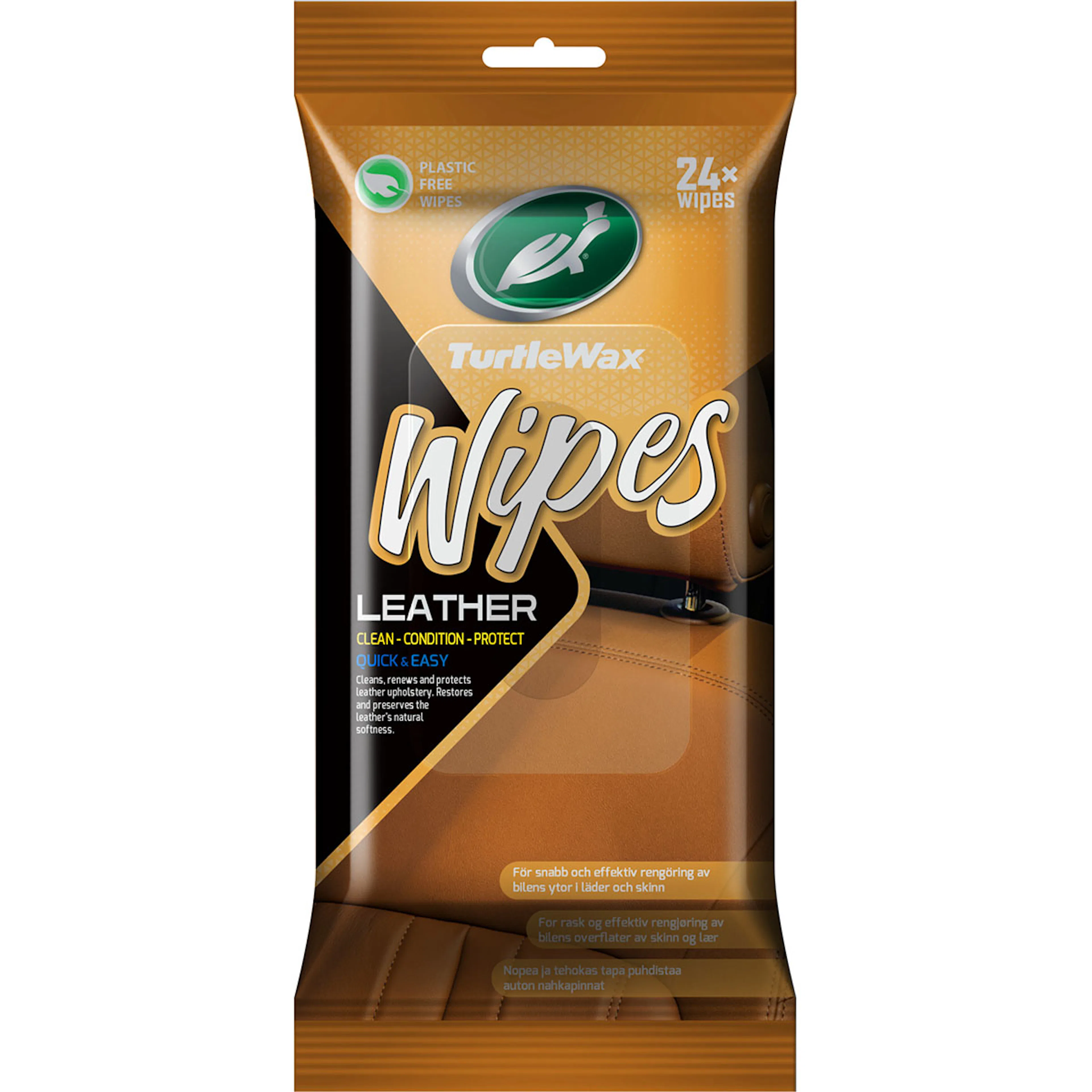 Wipes Turtle Wax Leather Flatpack