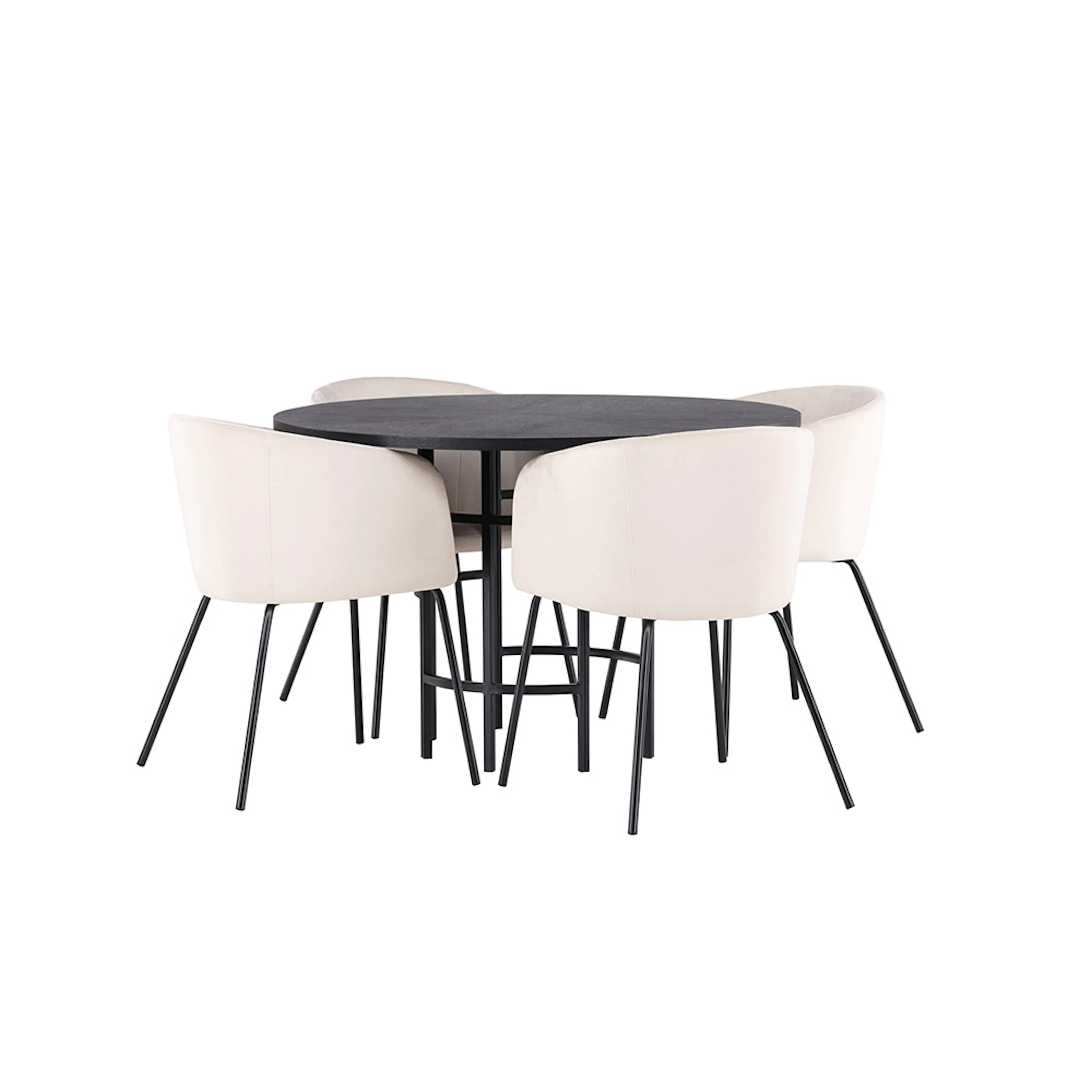 Matgrupp Venture Home Copenhagen Ø 115 cm med 4 Berit Stolar