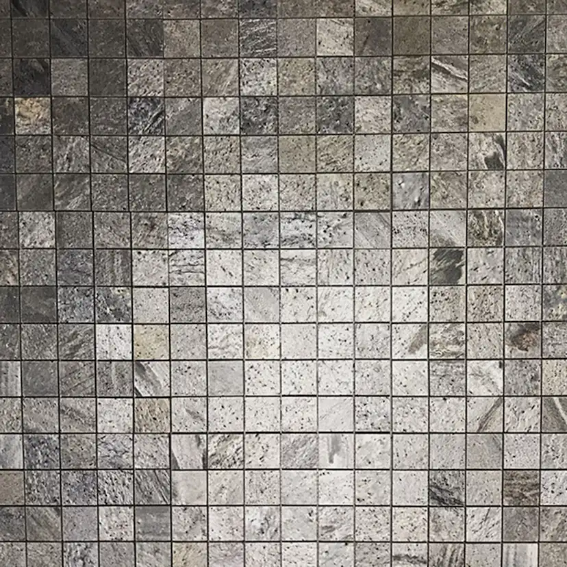 Mosaik Stencentralen Skiffer Argento Shine Mörkgrå 5x5 cm