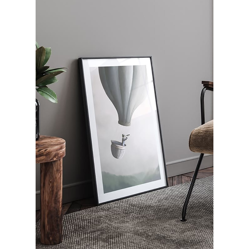 Poster Gallerix Flying With Hot Air Balloon