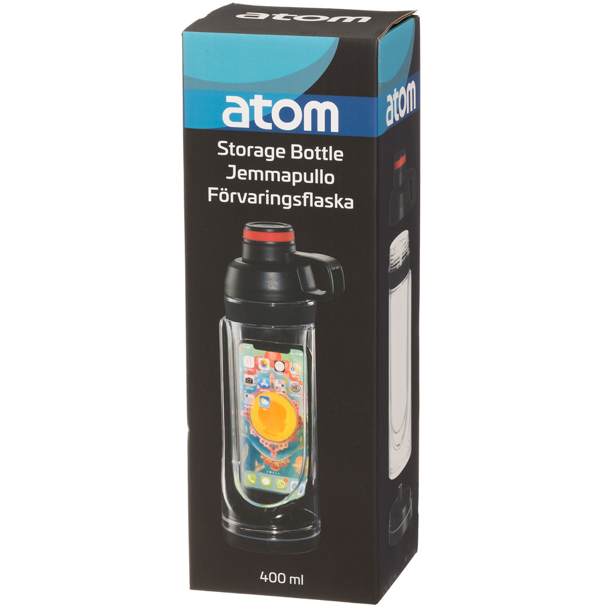 Vattenflaska med Förvaring Atom 400 ml