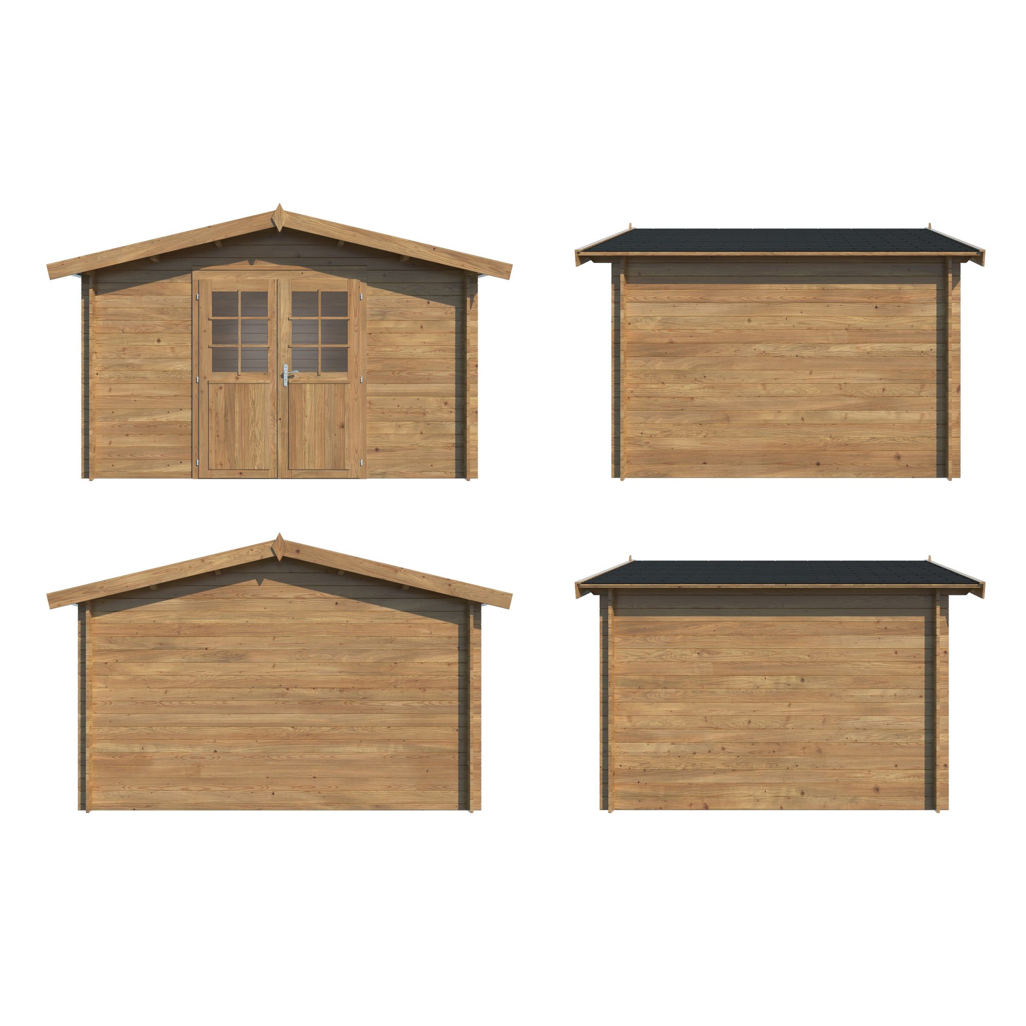 Friggebod Palmako Valentine 9,3 m² Komplett Stuga med Sadeltak