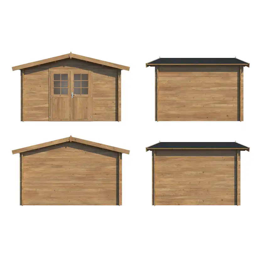 Friggebod Palmako Valentine 9,3 m² Komplett Stuga med Sadeltak