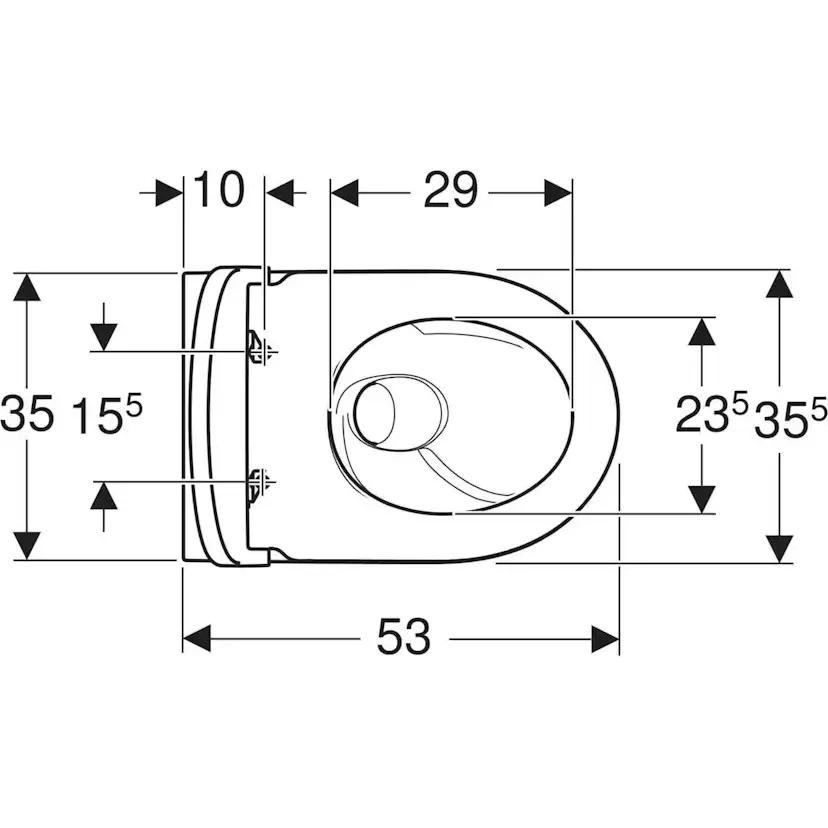 Vägghängd Toalettstol Geberit iCon Rimfree Turboflush 503.046.JT.1