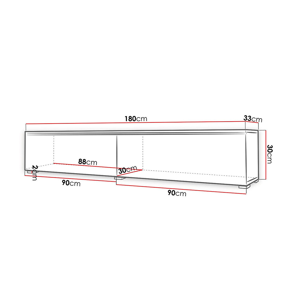 Mediamöbel In Living Skeda Trä/Vit Vägghängd TV-Bänk