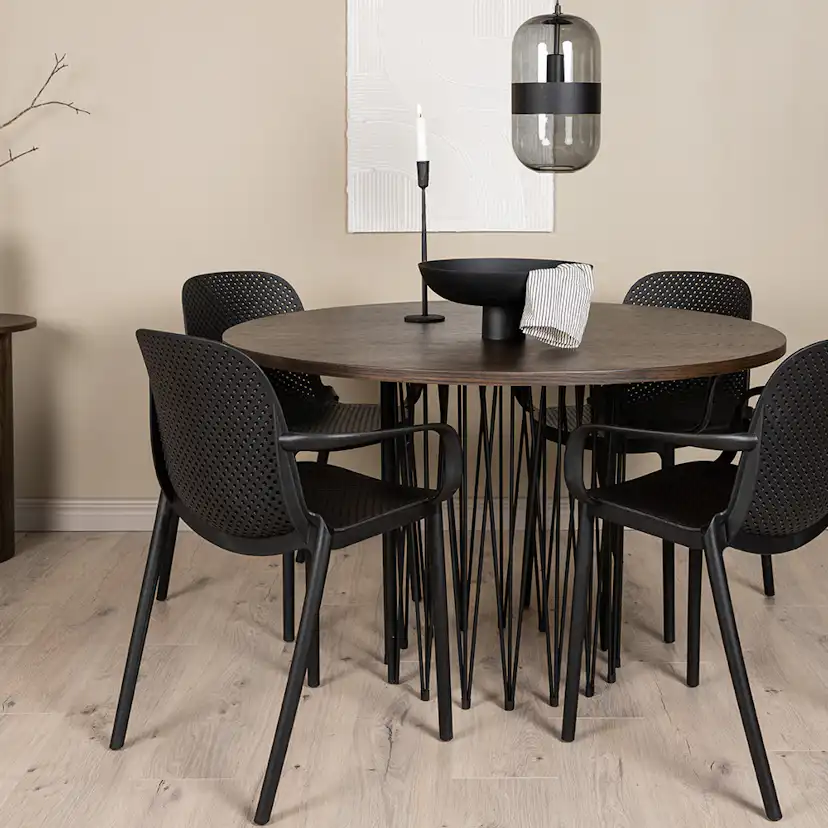 Matgrupp furniture/fashion Stone Rund med 4 Baltimore Stolar