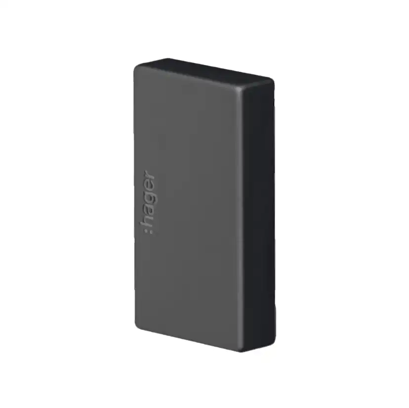 Ändstycke till Matarkanal Hager LF/LFH 20 x 35 mm Halogenfri Svart RAL 9011