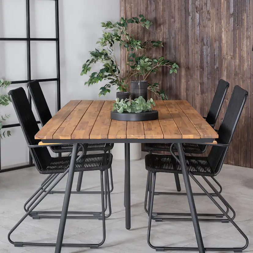 Matgrupp Venture Home Chane med 4 Billy Karmstolar