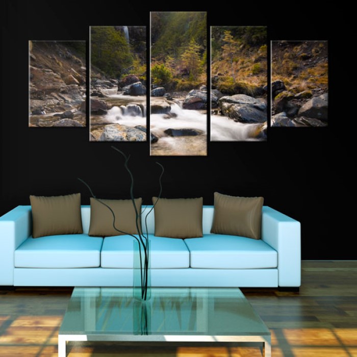 Tavla Arkiio A Waterfall In The Middle Of Wild Nature