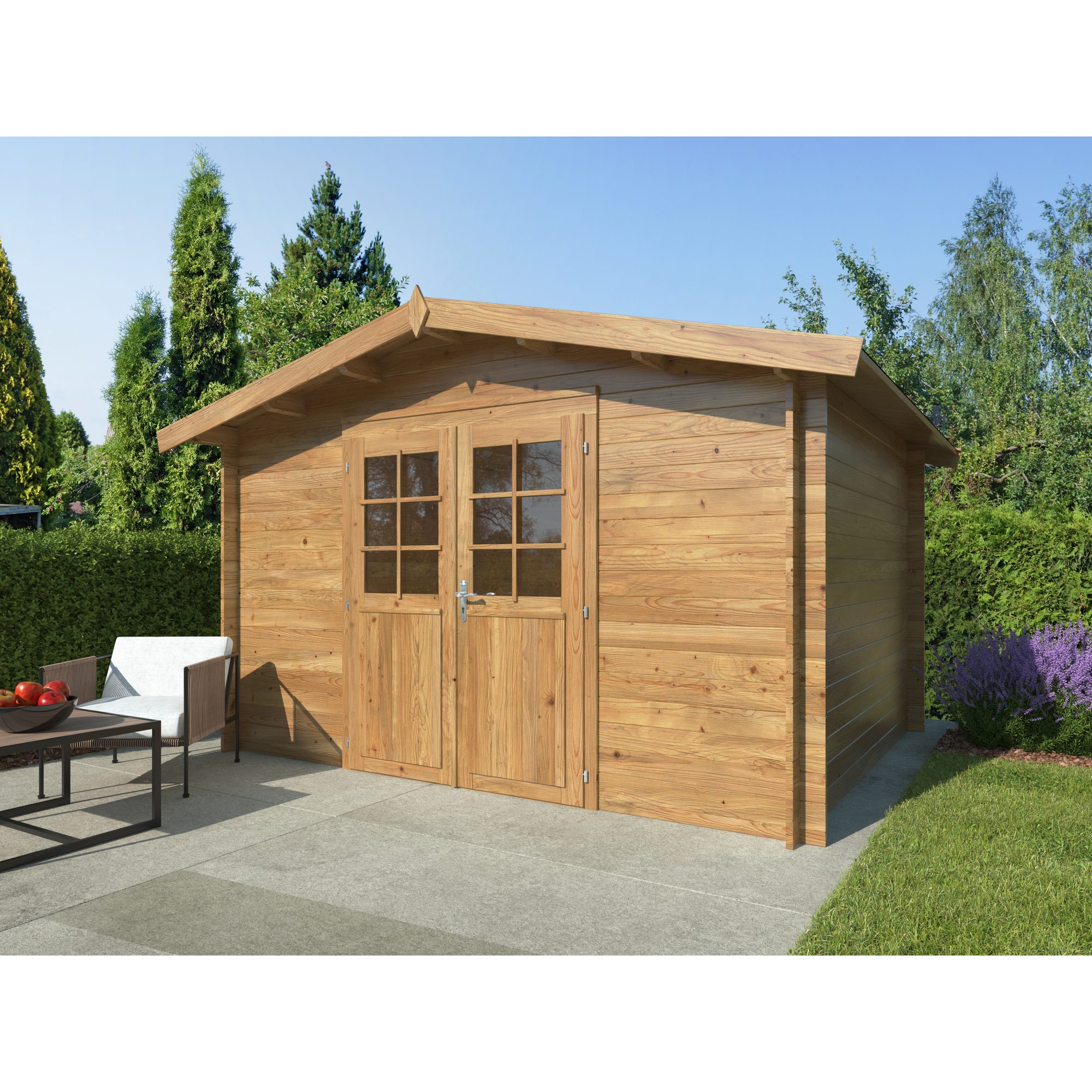 Friggebod Palmako Valentine 9,3 m² Komplett Stuga med Sadeltak