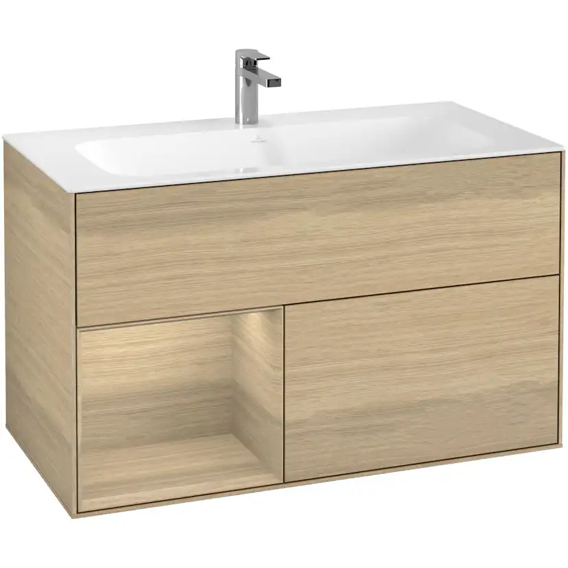 Tvättställsskåp Villeroy & Boch Finion med 2 Lådor och Hylla för Inbyggt Tvättställ