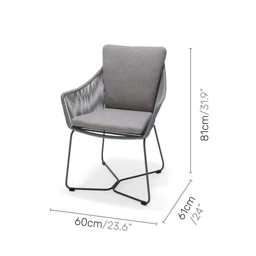Matgrupp Utomhus LifestyleGarden OPAL 160 & 4 fåtöljer