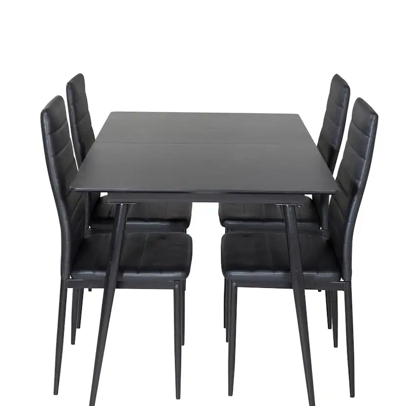 Matgrupp Venture Home Silvia med Iläggsskiva och 4 Sly Stolar