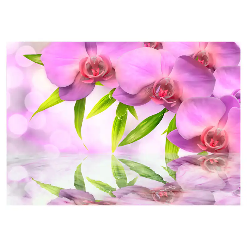 Orchids in lilac colour 100x70 Storlek: 100x70 cm