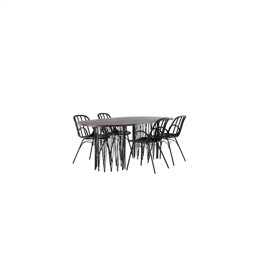 Matgrupp furniture/fashion Stone med 4 Dyrön Stolar