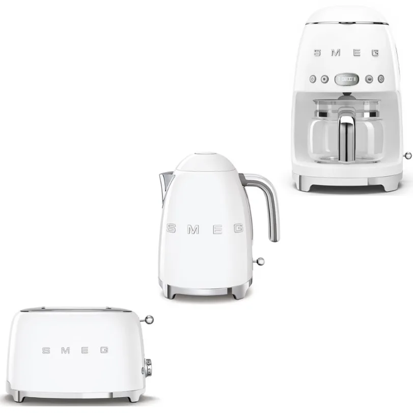 Frukostpaket Smeg Lilla Brödrost, Vattenkokare & Kaffebryggare