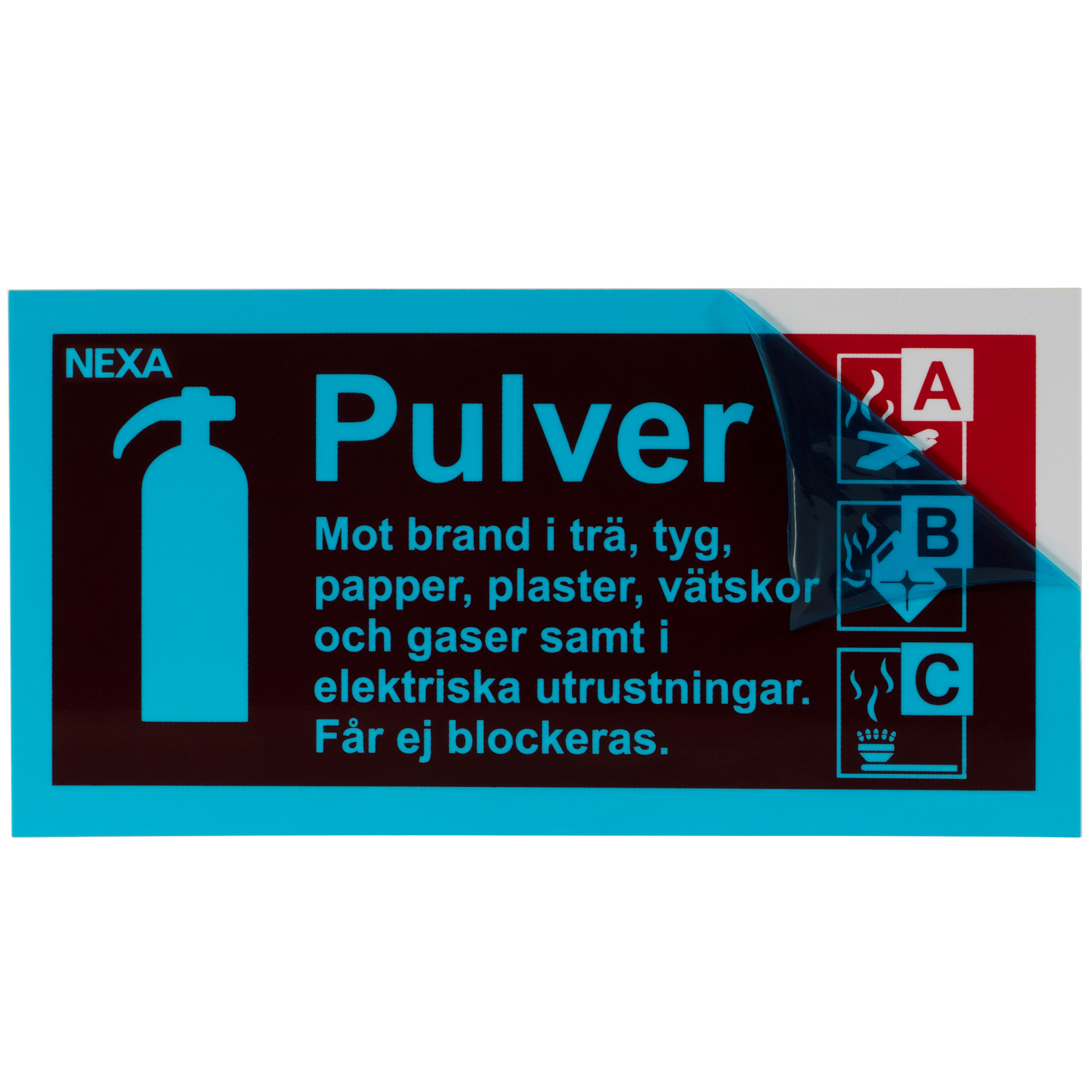 Skylt Nexa För Pulversläckare BSP-1020