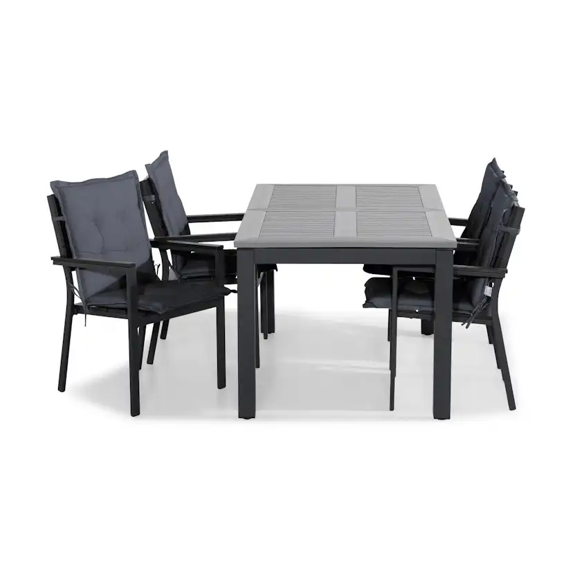 Matgrupp Comfort Garden Monaco Matgrupp Utomhus 152-210x90 med 4 Tunis Stapelstol m Dyna