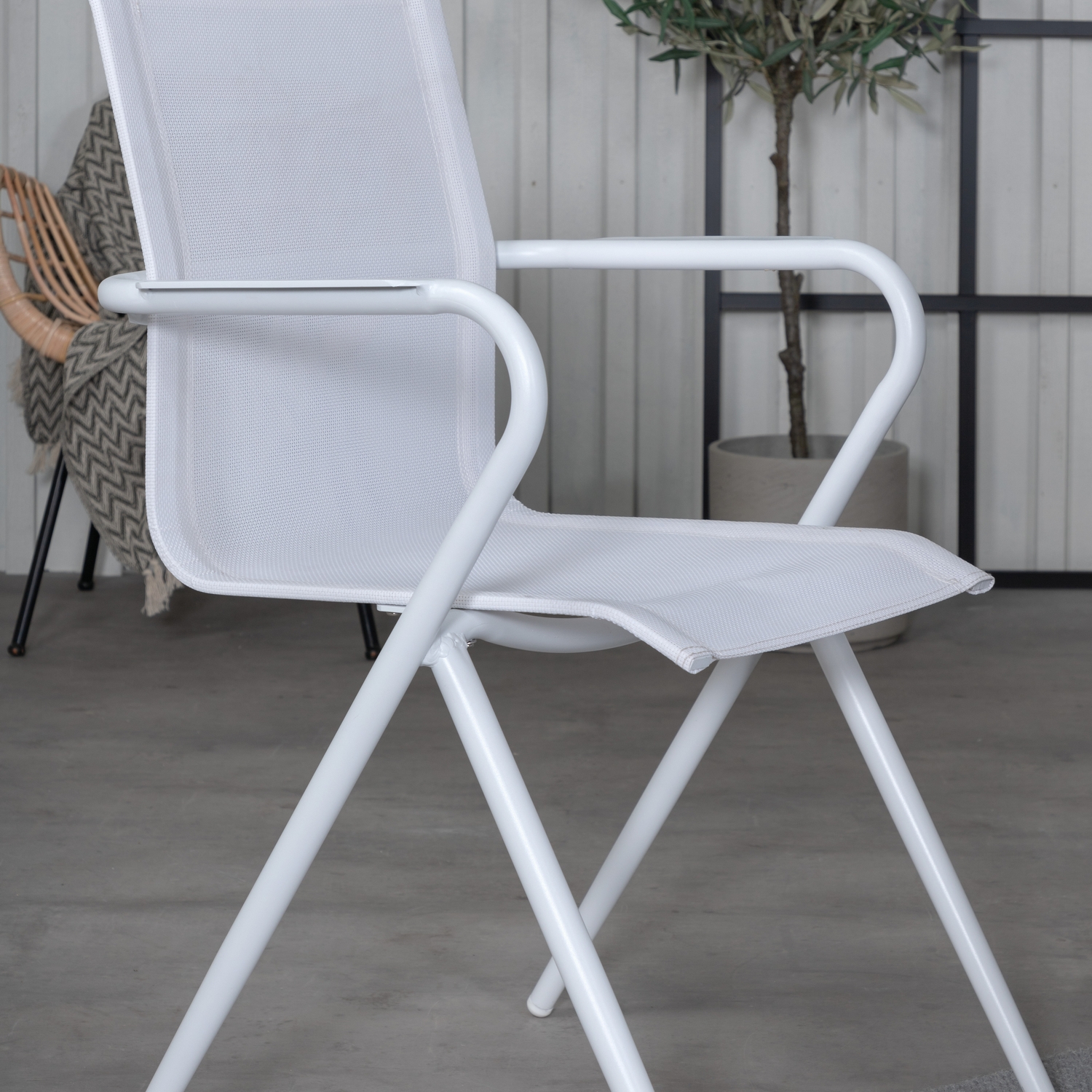 Matgrupp Venture Home Lova 160 Vit med 4 Aspen Matstolar