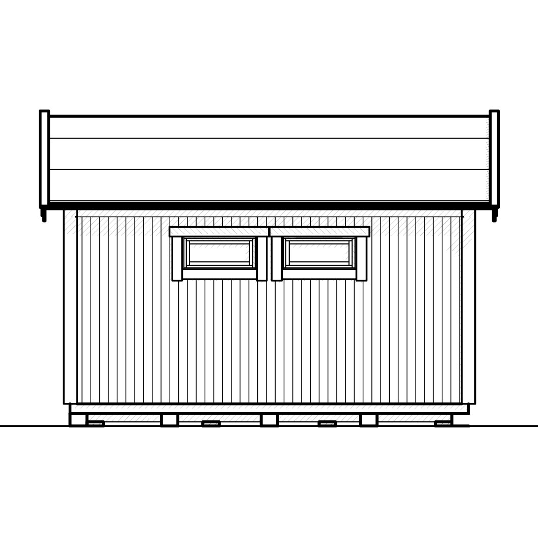 Attefallshus Vibostugan Njuta 20-4 19,6 m² Trähus