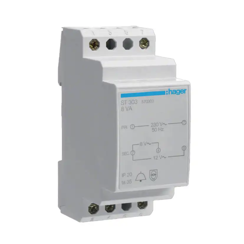 Ringledningstransformator Hager 8/12 V AC 8 VA