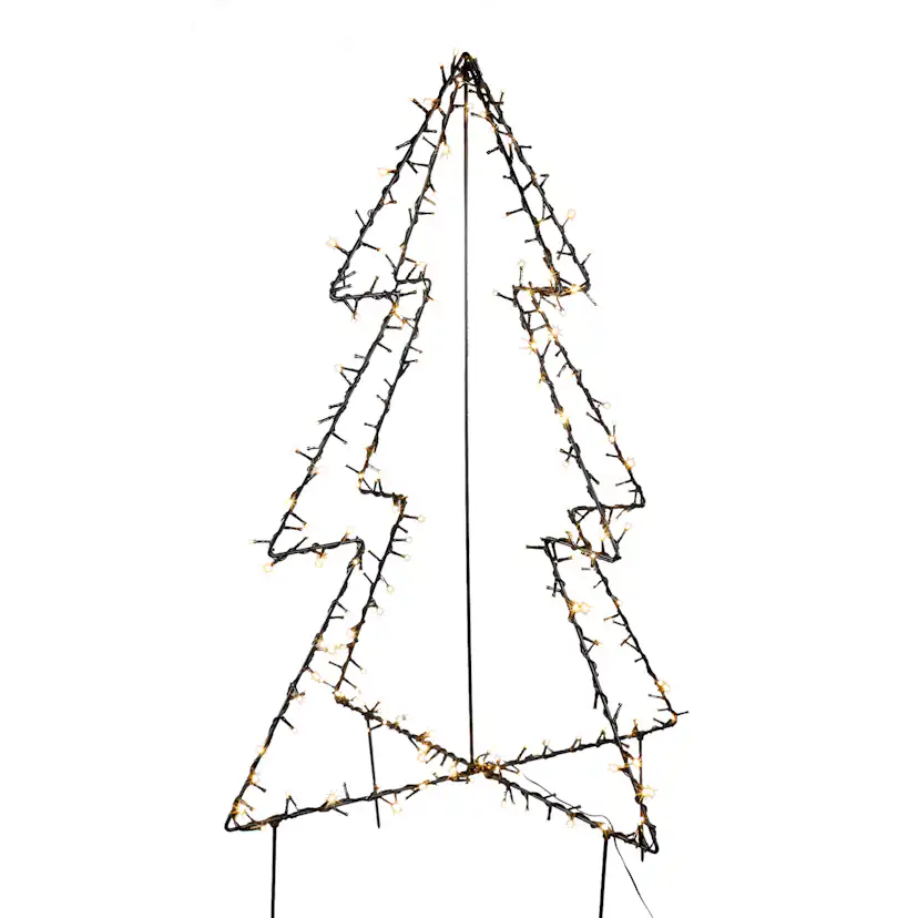 Metaljulgran Nordic Winter 120 cm med 130 st LED-Lampor