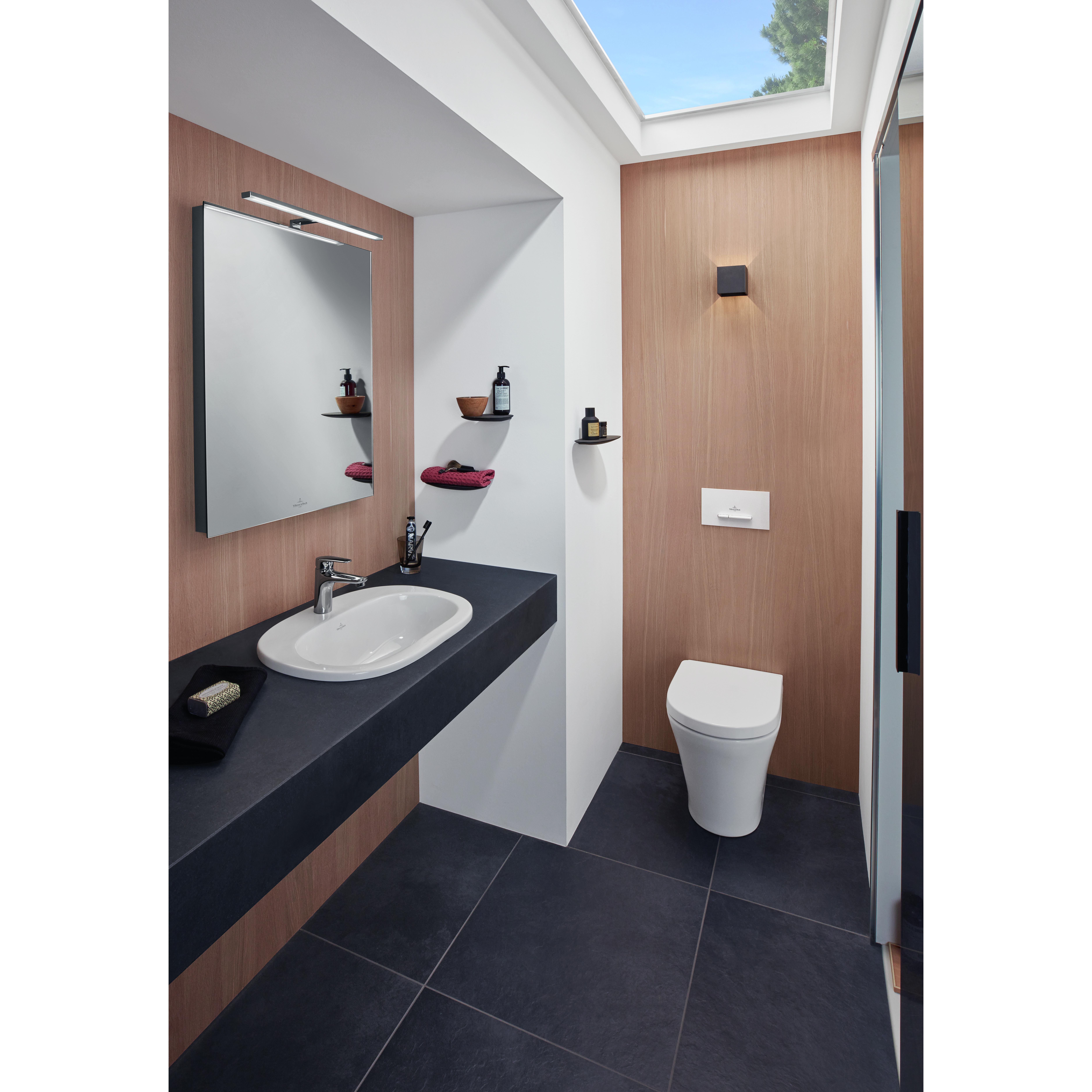 Spolknapp Villeroy & Boch ViConnect installationssystemen 92 Antracit Matt