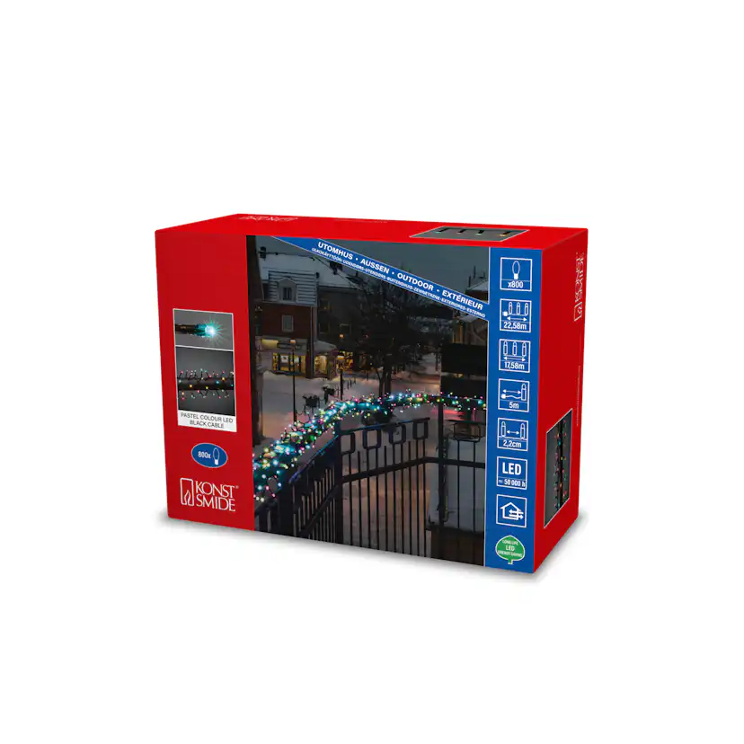 Ljusslinga Gnojö Konstsmide Candy Cluster 800st LED-lampor 30V/IP44
