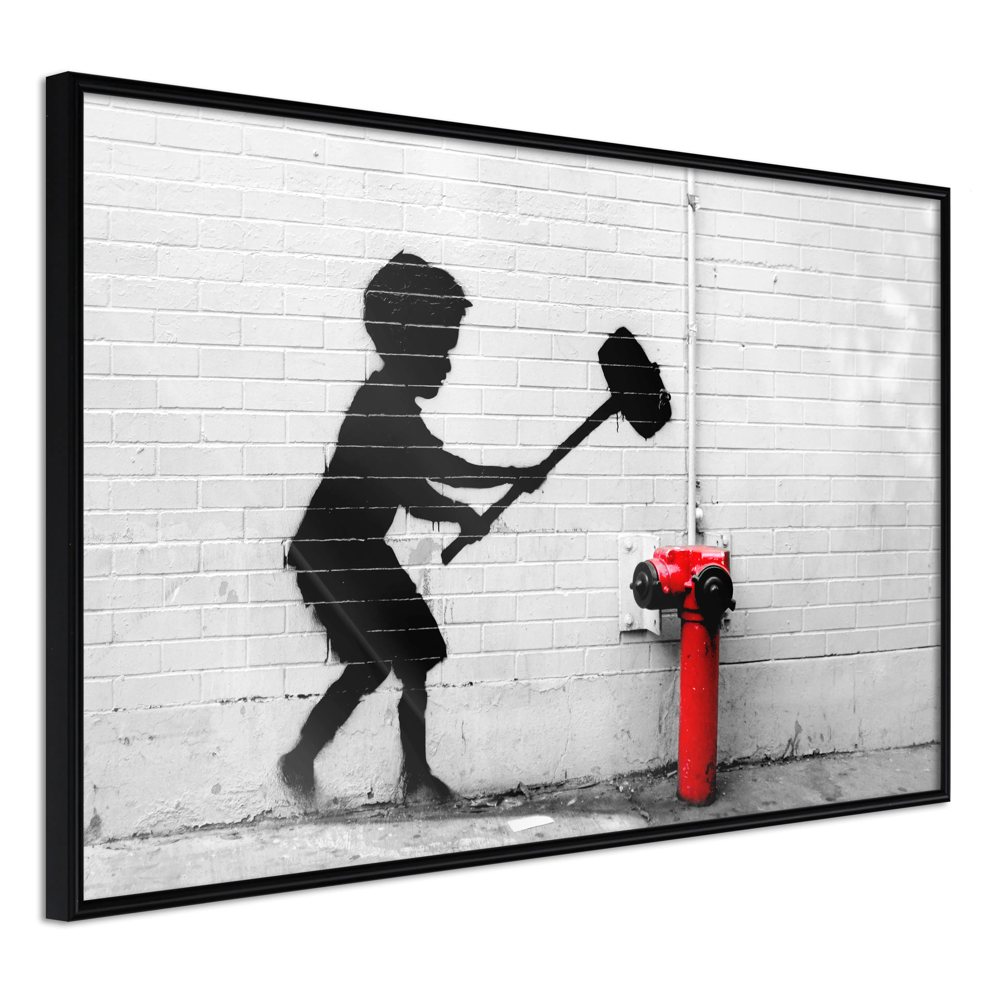 Affisch - Destroy Hydrant [Poster] 60x40 Svart ram, 60x40 cm