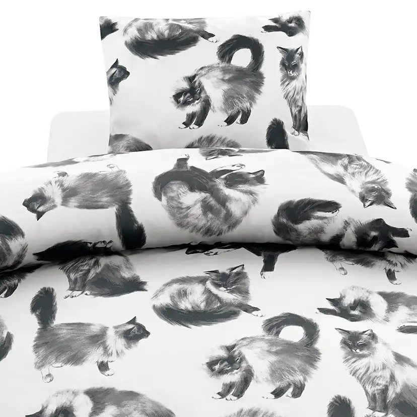 Påslakanset Borganäs of Sweden Julis Grå Enkelsäng