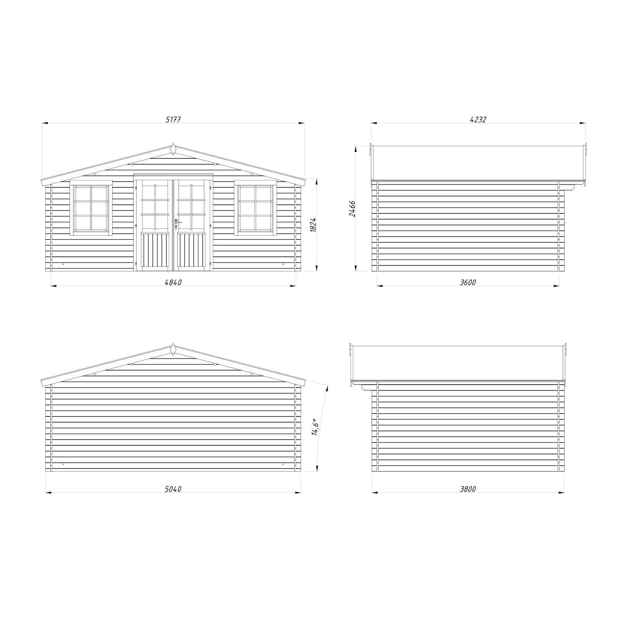 Klara 17,4 m2 (inv. 17,0 m2) Obehandlad
