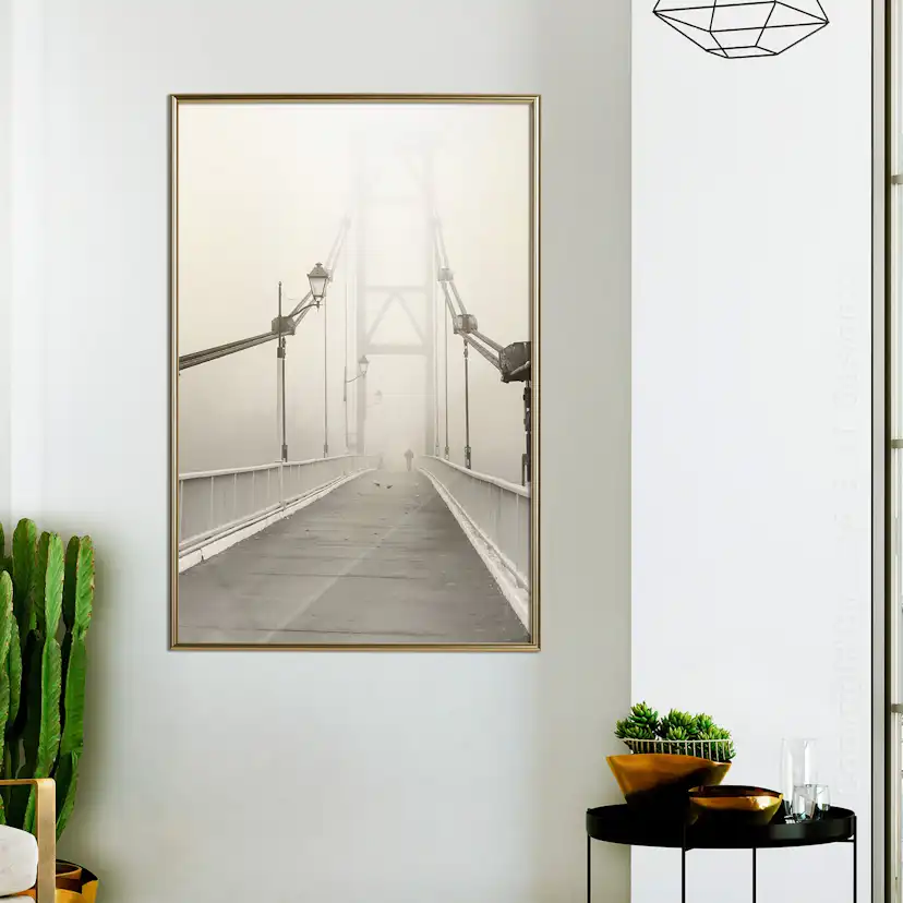 Poster Artgeist Affisch Bridge in the Fog