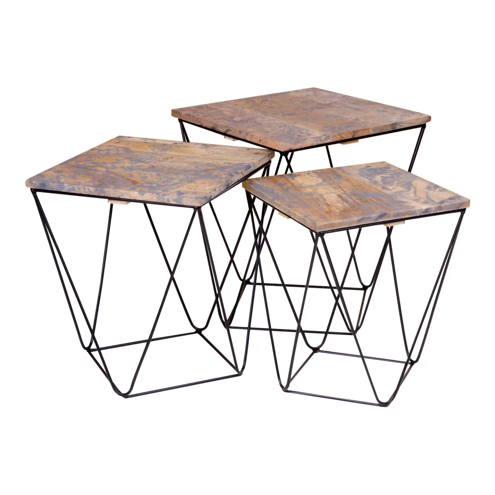 Sidobord House Nordic Ranchi Set om 3