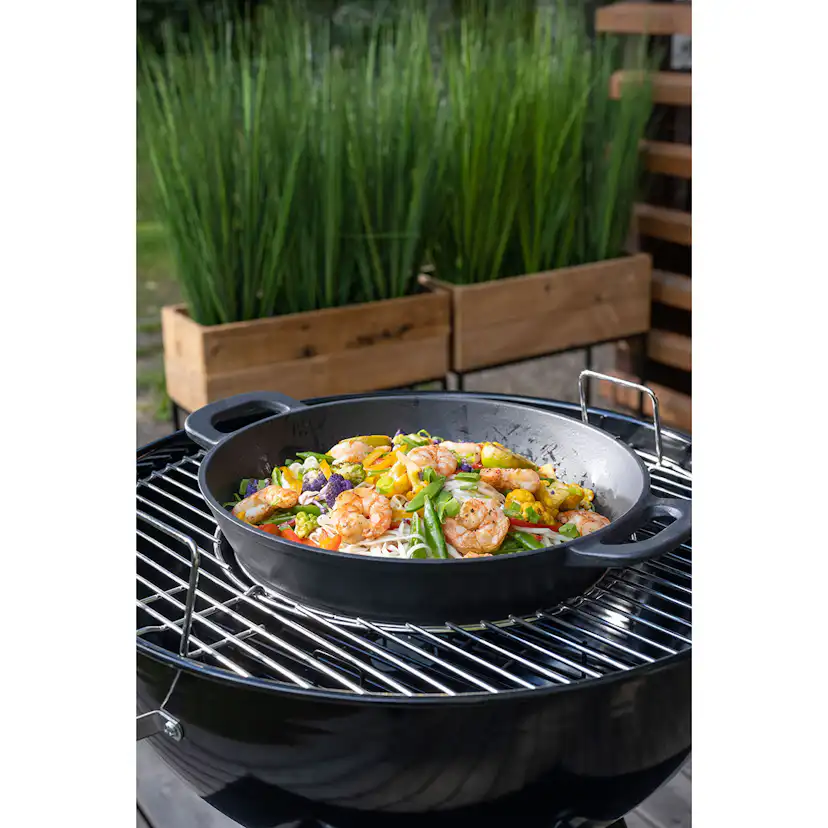 Wokpanna Mustang i Gjutjärn Multigrill