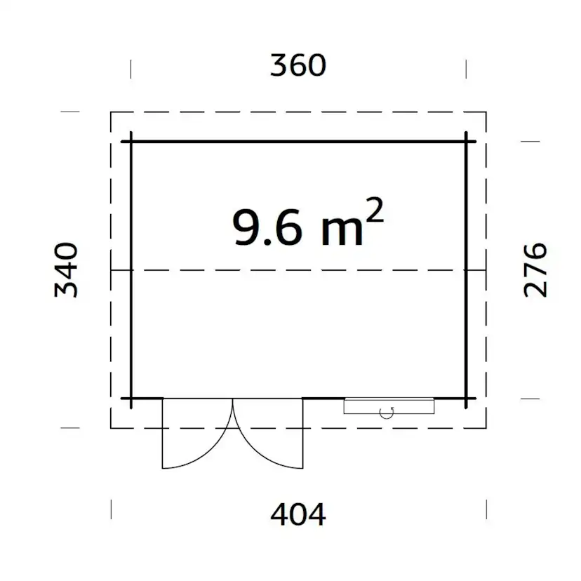 Stuga Palmako Iris 9,6 m2
