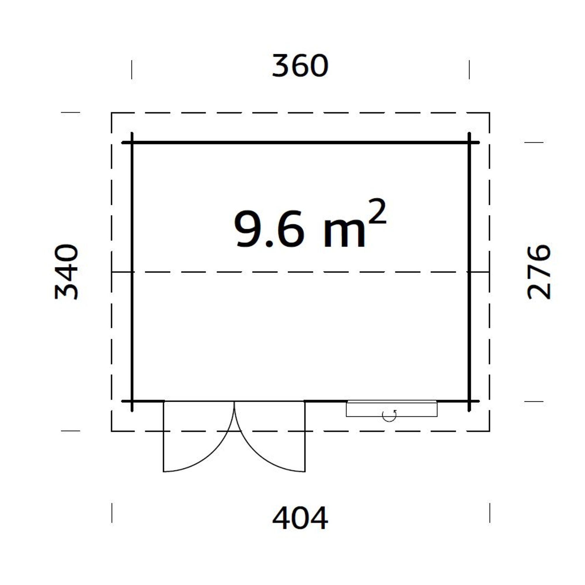 Iris 9,6 m2 Grå dippad