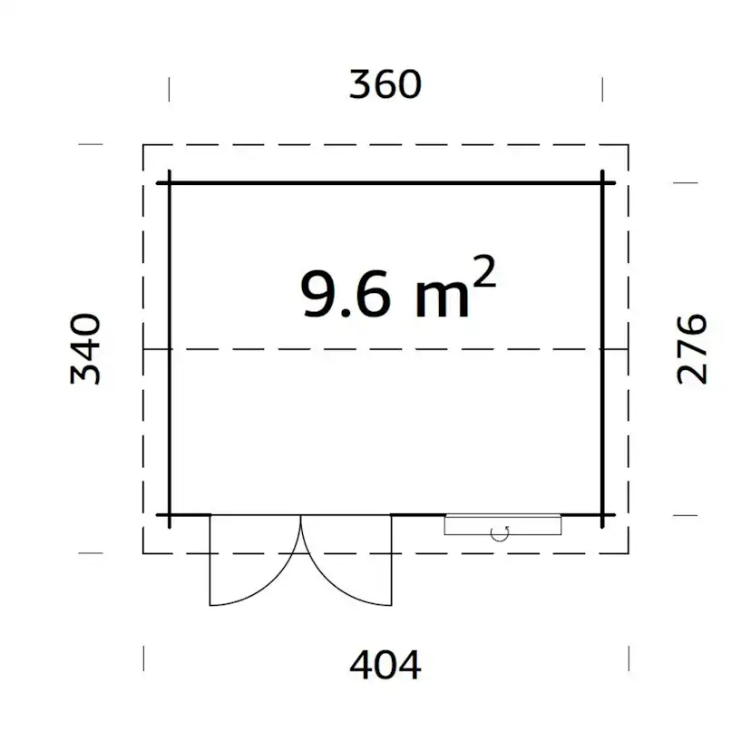 Stuga Iris 9,6 m2 Obehandlad