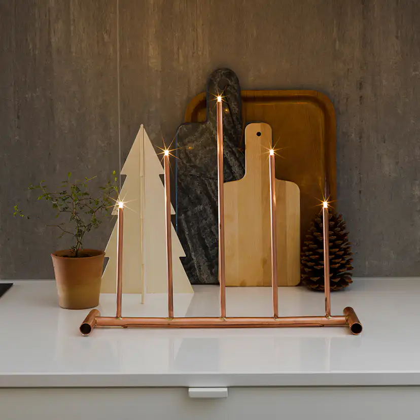 Adventsljusstake Gnosjö Konstsmide 5L Rör