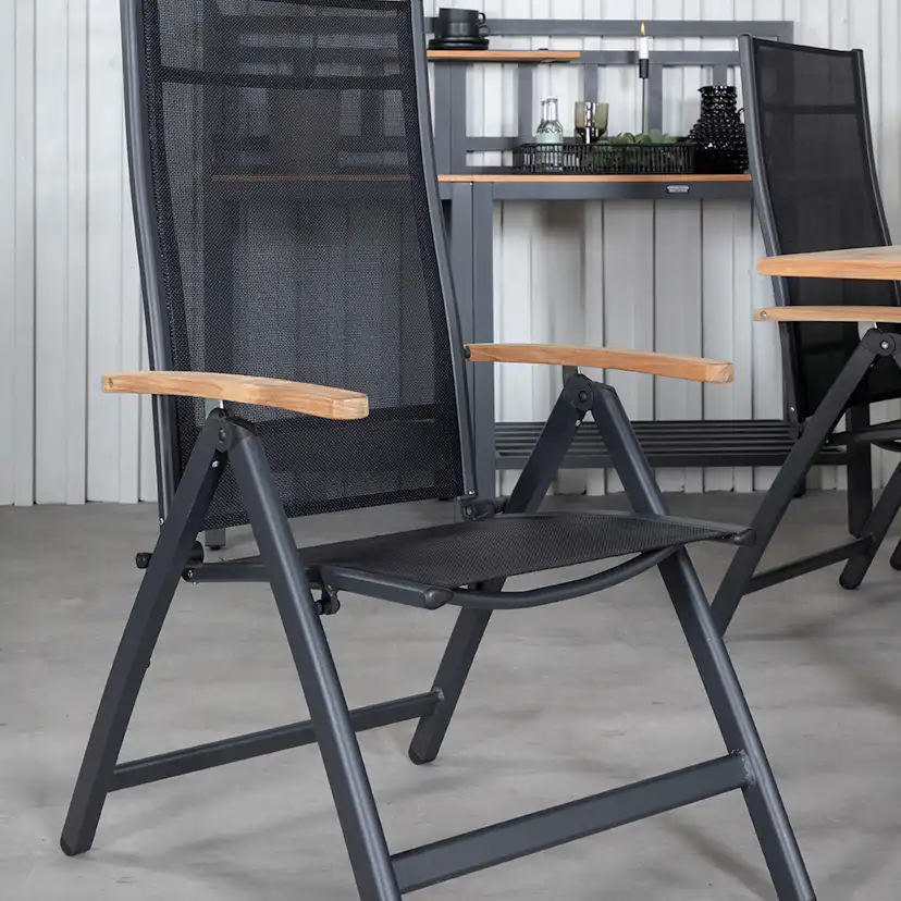 Matgrupp Utomhus Venture Home Perla 152 med 6 Perla PositionsTrädgårdsstolar