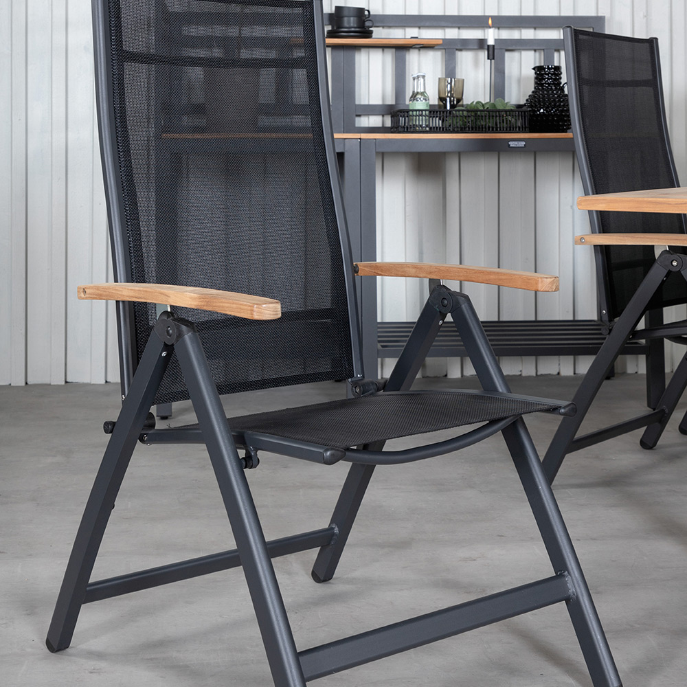 Matgrupp Venture Home Perla 152 med 6 Perla Positionsstolar