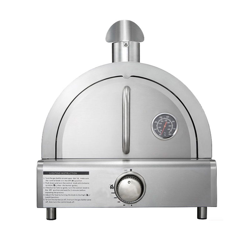 Pizzaugn Myoutdoorkitchen Philadelphia Fristående i Rostfritt Stål med Pizzasten i Tegel