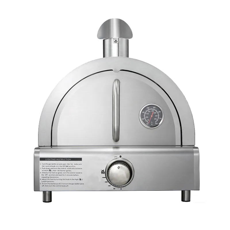 Pizzaugn Myoutdoorkitchen Philadelphia Fristående i Rostfritt Stål med Pizzasten i Tegel