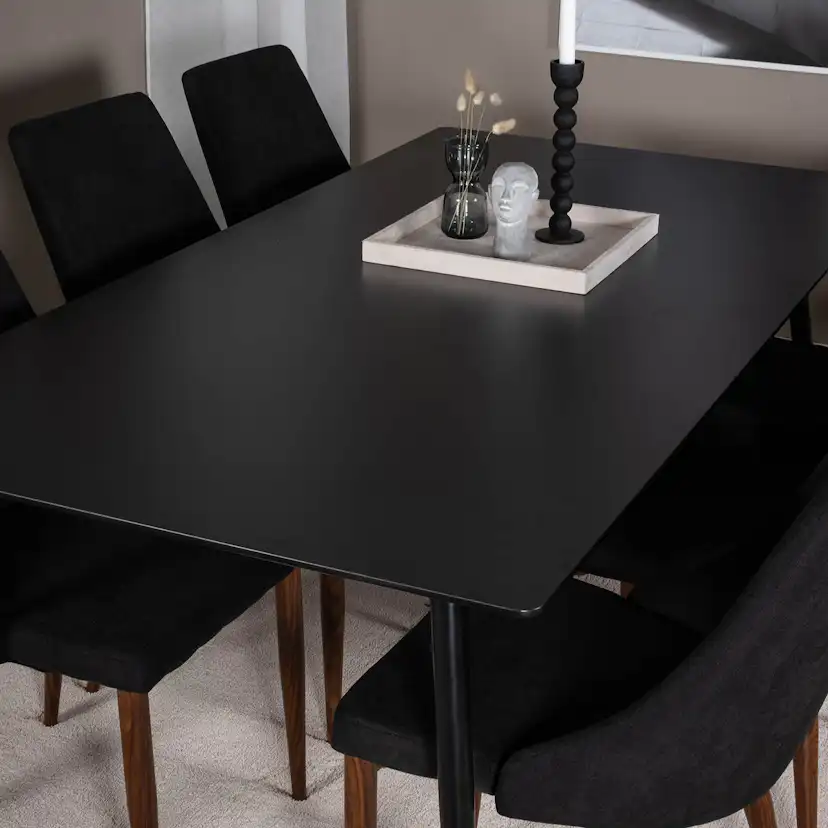 Matgrupp Venture Home Silvia med 6 Laura Stolar Polyestertyg