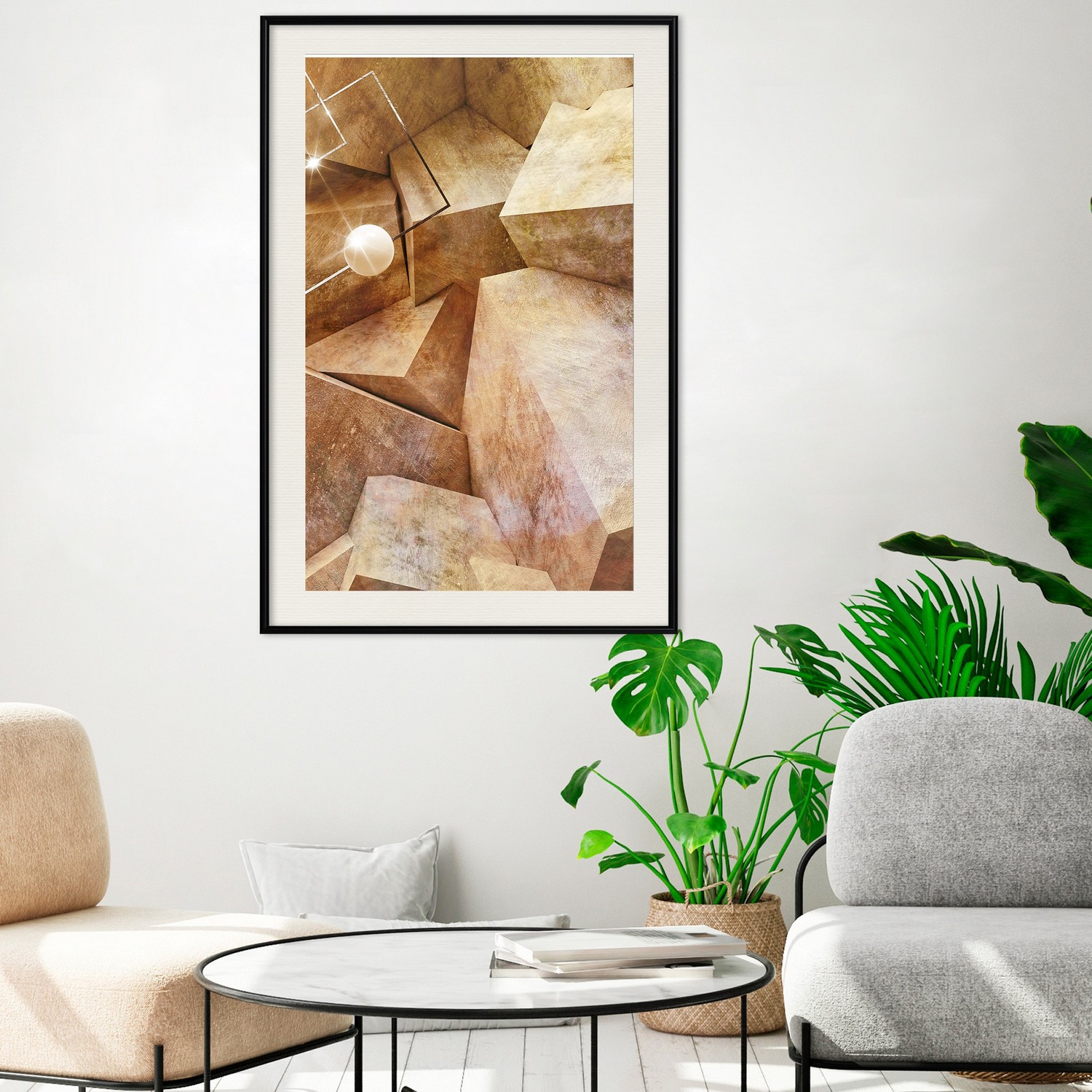 Affisch - Saffron Corners [Poster] 20x30 Svart ram med passepartout, 20x30 cm