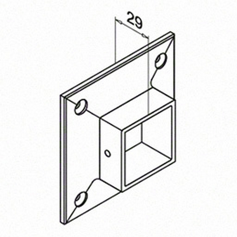 Väggfläns Herrljunga Ledstångsfabrik Utomhus